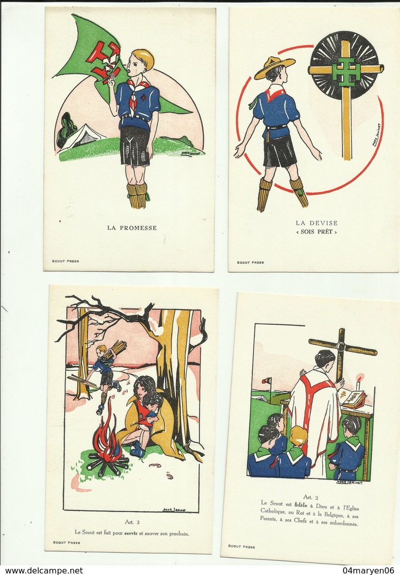 ** .  BOYS-SCOUTS        **--11 Cartes  Postales  ! - - Scoutisme