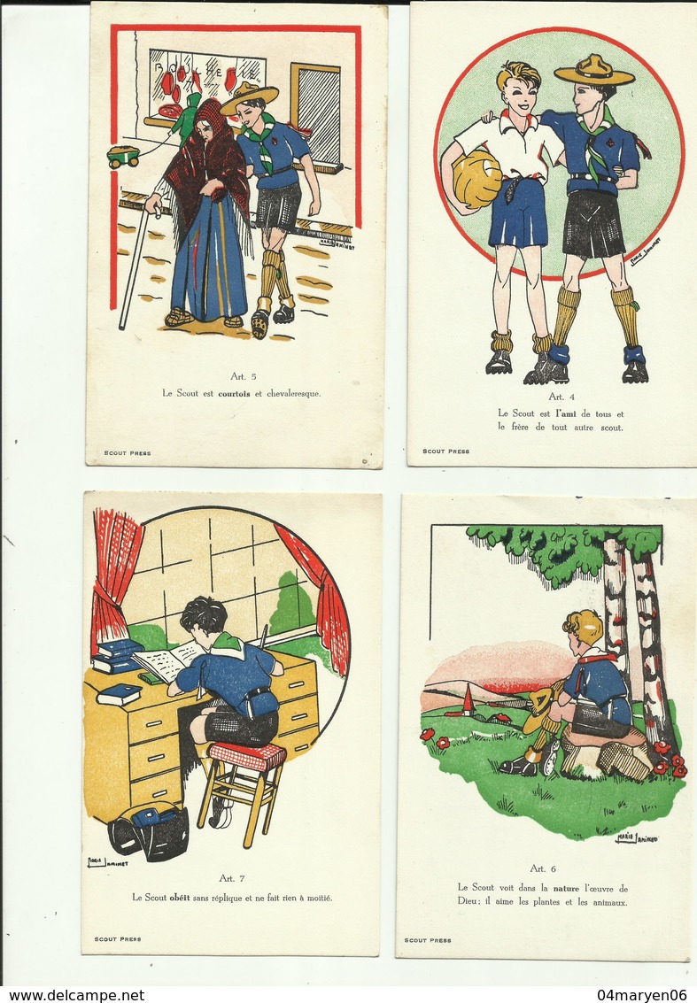 ** .  BOYS-SCOUTS        **--11 Cartes  Postales  ! - - Scoutisme