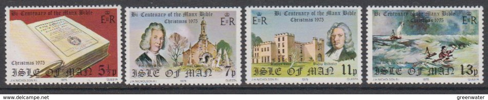 Isle Of Man 1975 Christmas / Manx Bible 4v ** Mnh (42918D) - Isla De Man