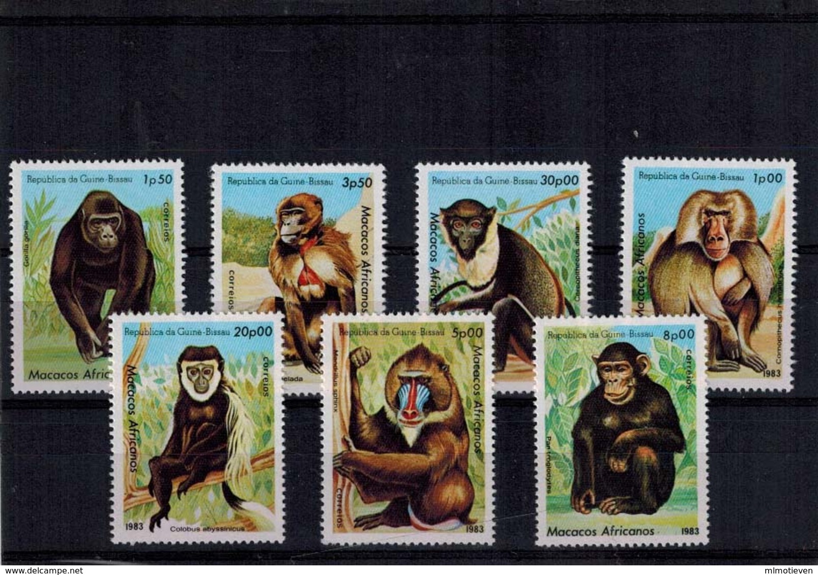 MDA-31052019-0018  MINT ¤ GUINEE BISSAU  1983 KOMPL. SET ¤ APES - Apen