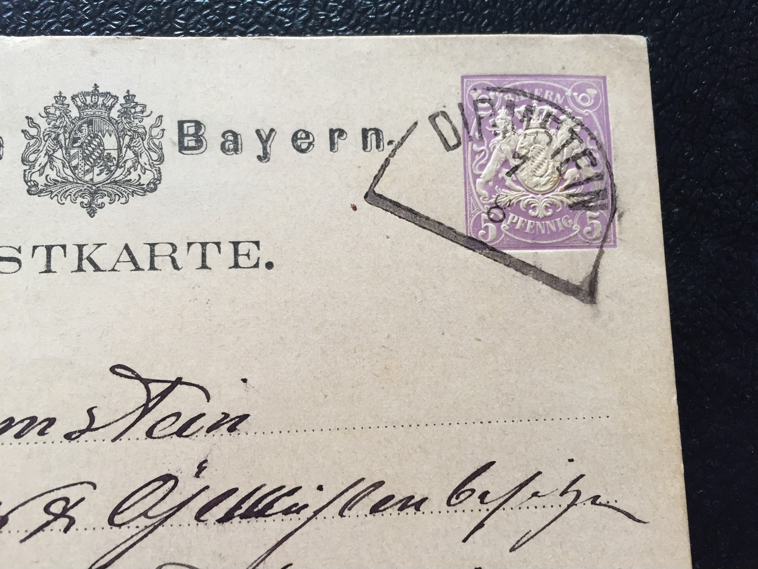 1879 Ganzsache Bayern  SEGMENTSTEMPEL DIRMSTEIN - Briefe U. Dokumente