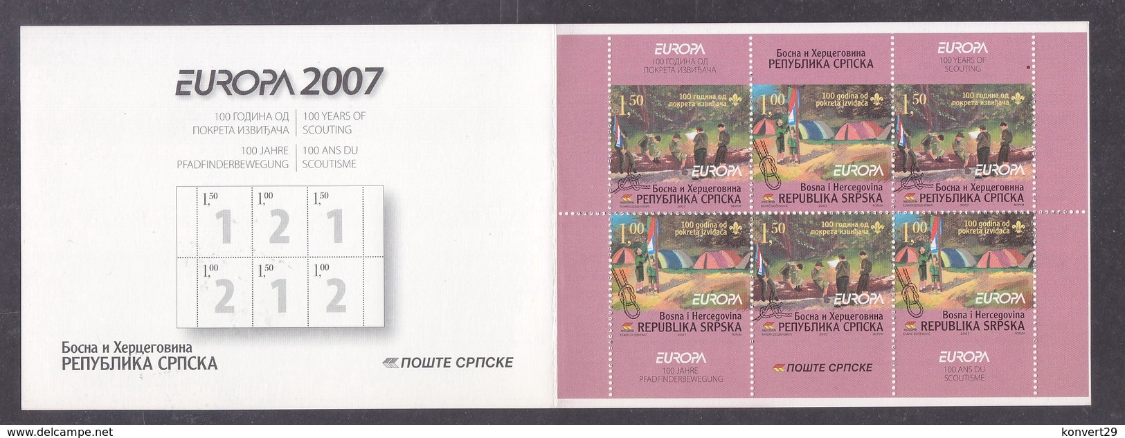 Bosnia And Herzegovina Republika Srpska 2007 Europa CEPT - Scouting Booklet MNH - 2007