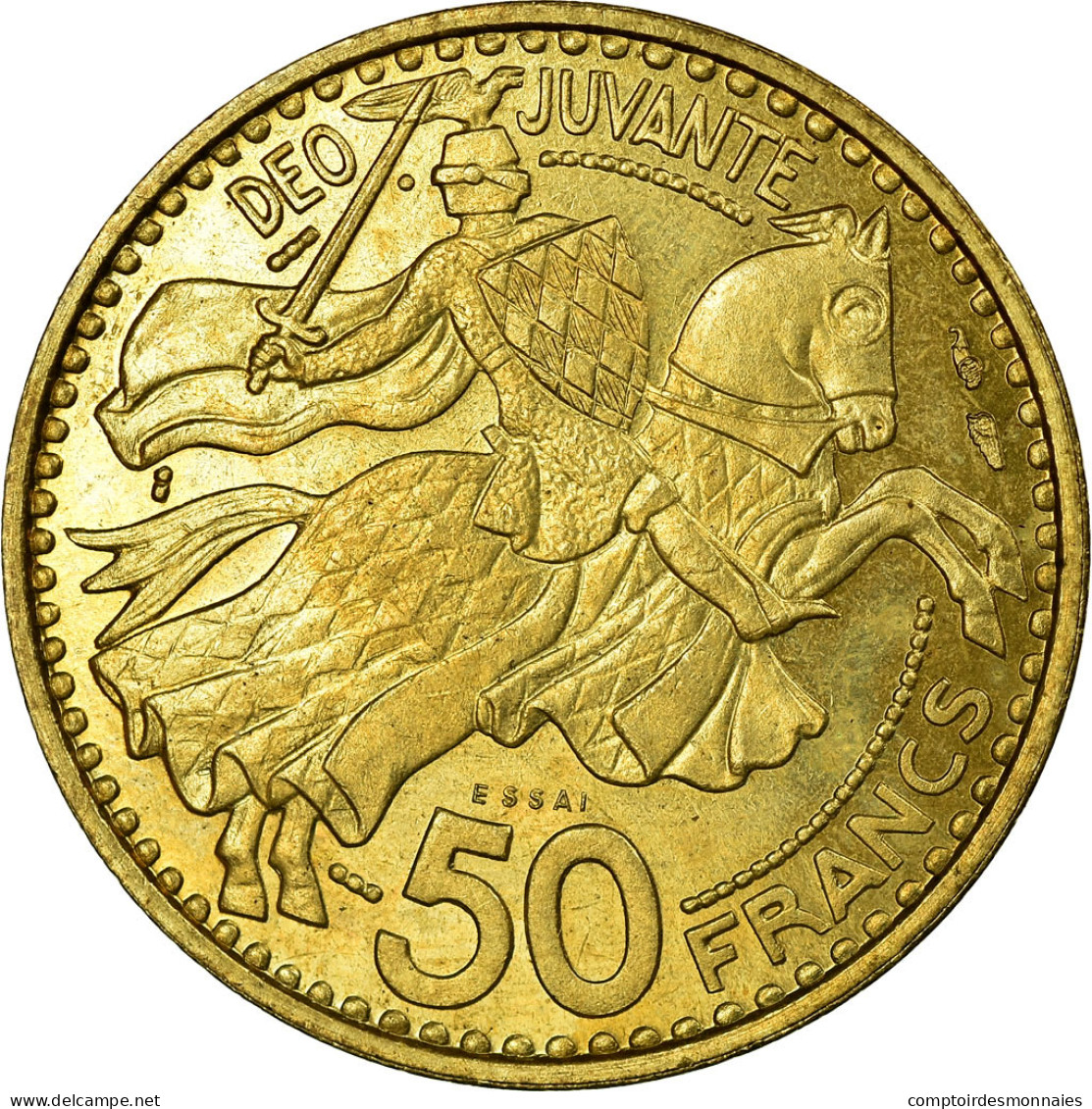 Monnaie, Monaco, 50 Francs, 1950, SUP, Cupro-Aluminium, Gadoury:141, KM:E30 - 1949-1956 Oude Frank