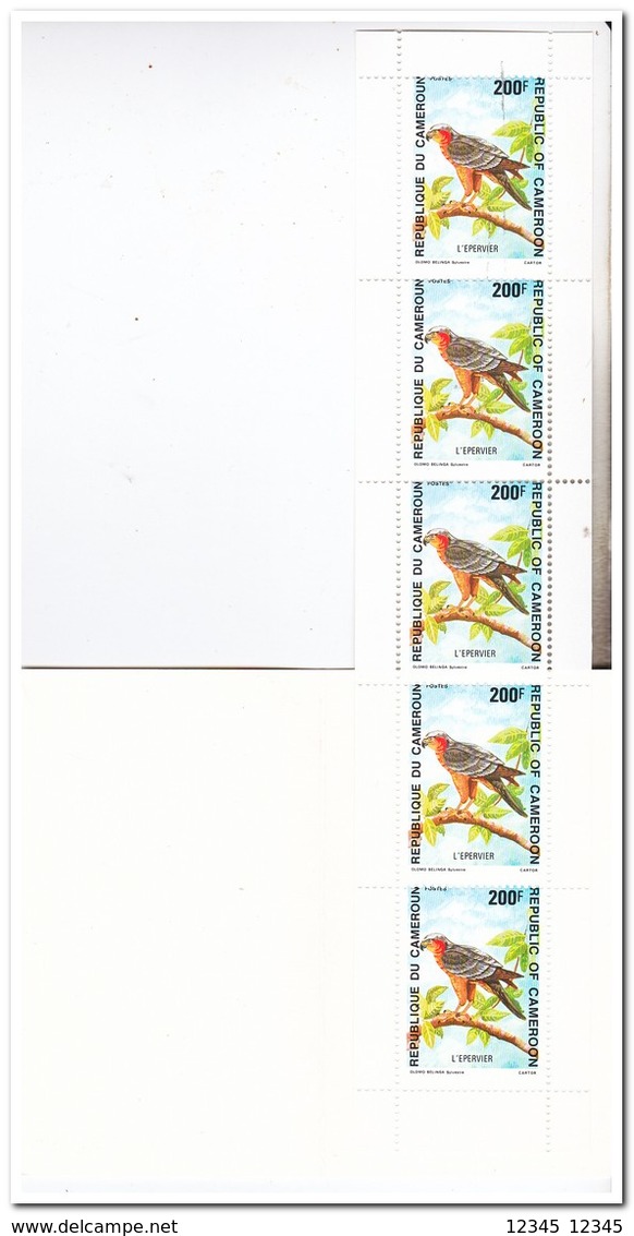 Kameroen 1992, Postfris MNH, Birds Of Prey ( Booklet, Carnet ) - Kameroen (1960-...)