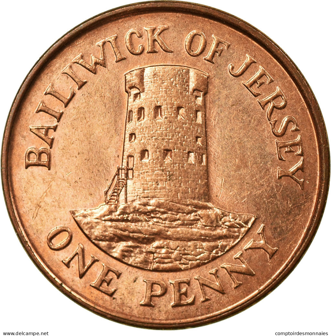 Monnaie, Jersey, Elizabeth II, Penny, 1994, TTB+, Copper Plated Steel, KM:54b - Jersey