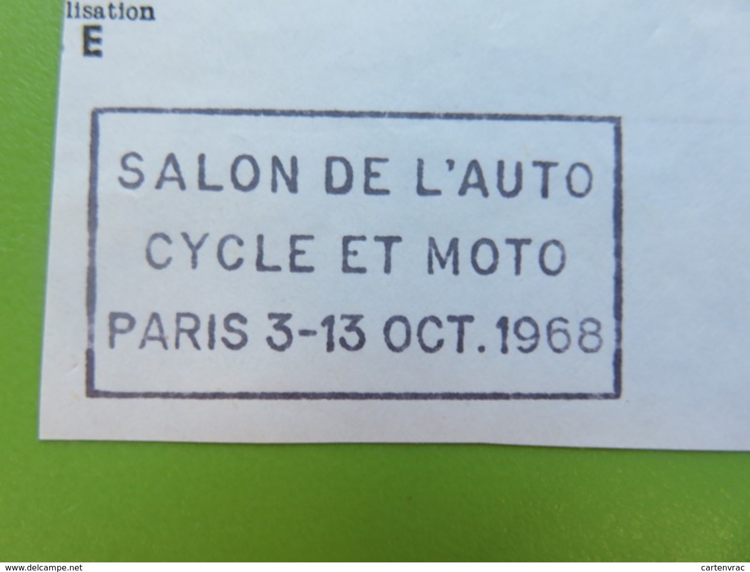 Flamme - Salon Auto Cycle Et Moto Paris Octobre 1968 - Cachet Paris Avenue D'Italie - Timbre YT N° 1536 (M. De Cheffer) - Mechanical Postmarks (Advertisement)