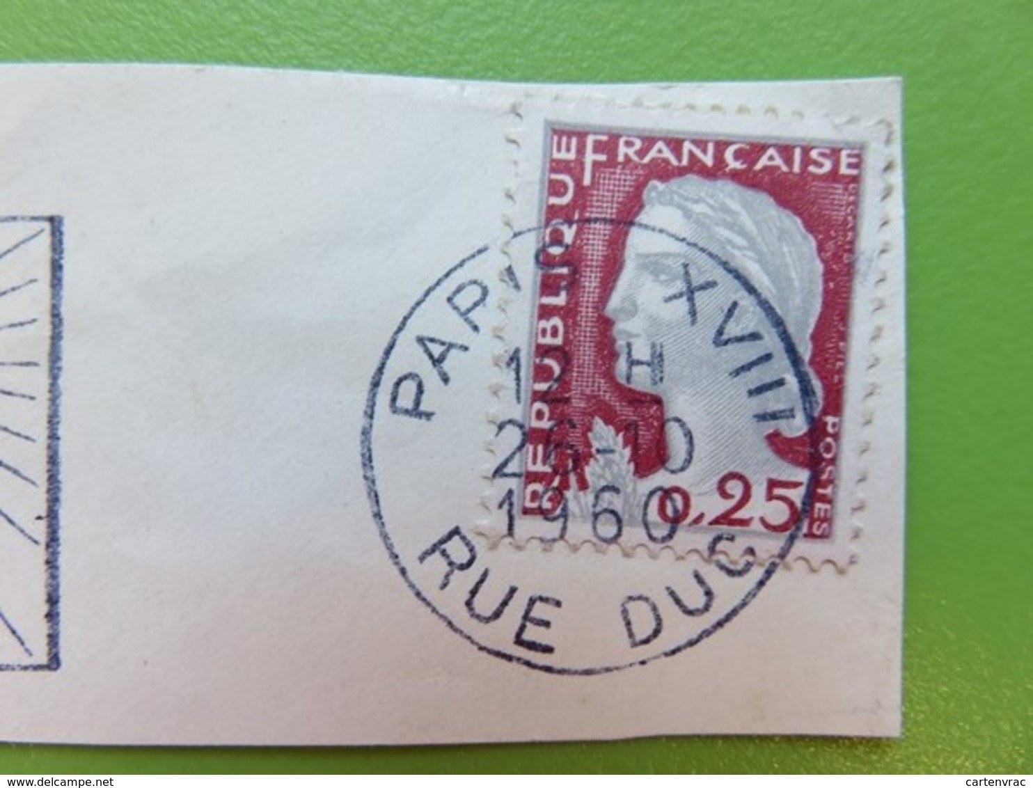 Flamme - Parachutiste D'Outre-Mer - Cachet Paris Rue Duc XVIIIème - Timbre YT N° 1263 (M. De Decaris) - 1960 - Mechanical Postmarks (Advertisement)