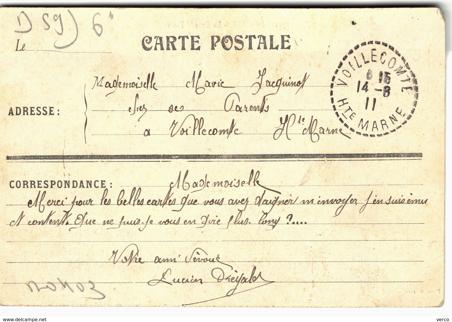 Carte Postale Ancienne De FRESNES - La Grande Place - Autres & Non Classés