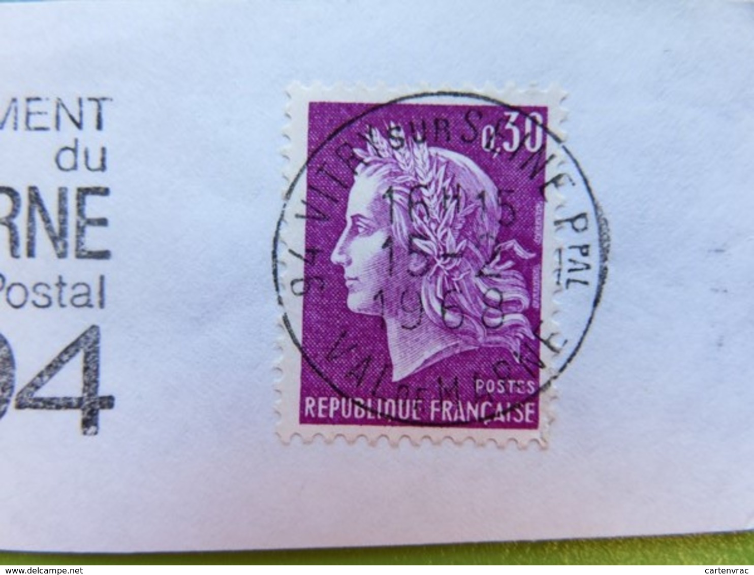 Flamme - Département Val De Marne - Fleur Pensée - Cachet Vitry Sur Seine - Timbre YT N° 1536 (M. De Cheffer) - 1968 - Mechanical Postmarks (Advertisement)