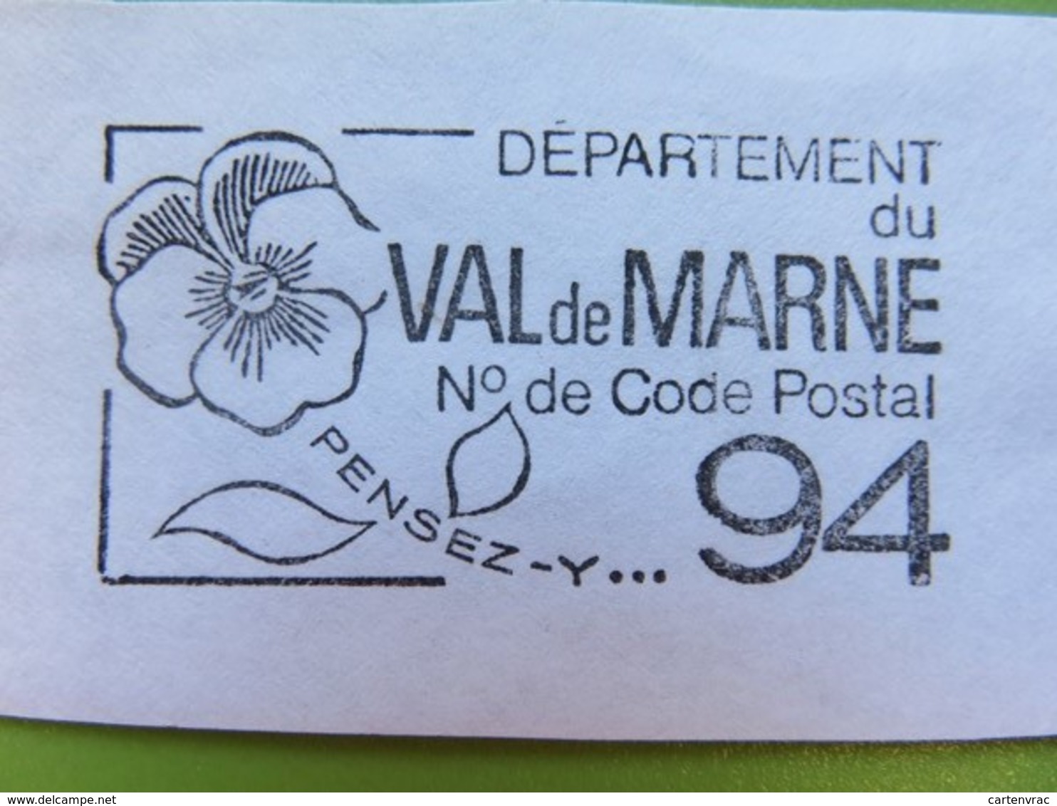 Flamme - Département Val De Marne - Fleur Pensée - Cachet Vitry Sur Seine - Timbre YT N° 1536 (M. De Cheffer) - 1968 - Mechanical Postmarks (Advertisement)