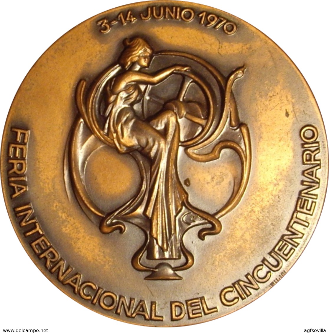 ESPAÑA. MEDALLA DE LA FERIA DE MUESTRAS DE BARCELONA. 1.970. CINCUENTENARIO. ESPAGNE. SPAIN MEDAL - Professionals/Firms