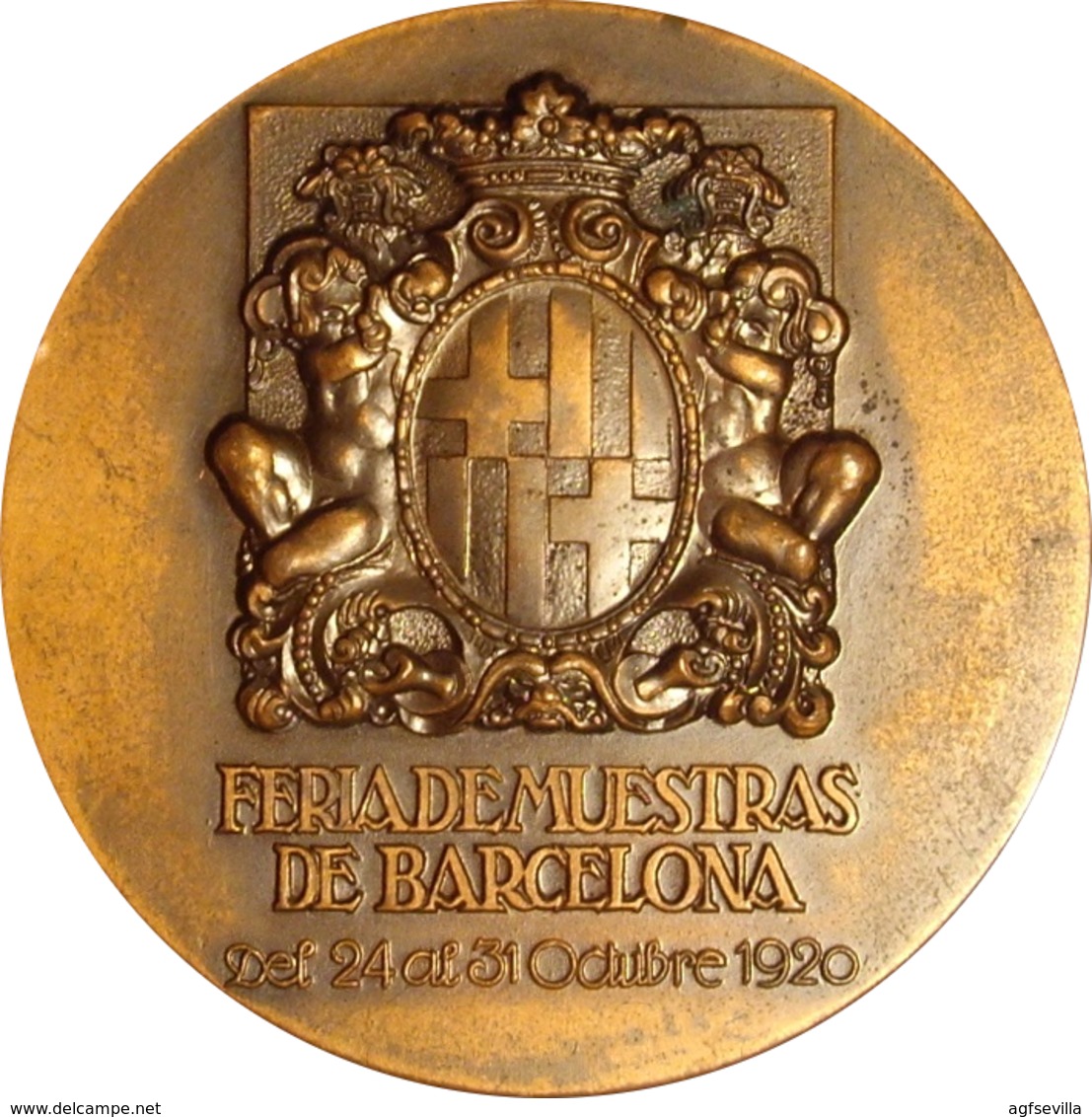 ESPAÑA. MEDALLA DE LA FERIA DE MUESTRAS DE BARCELONA. 1.970. CINCUENTENARIO. ESPAGNE. SPAIN MEDAL - Professionals/Firms