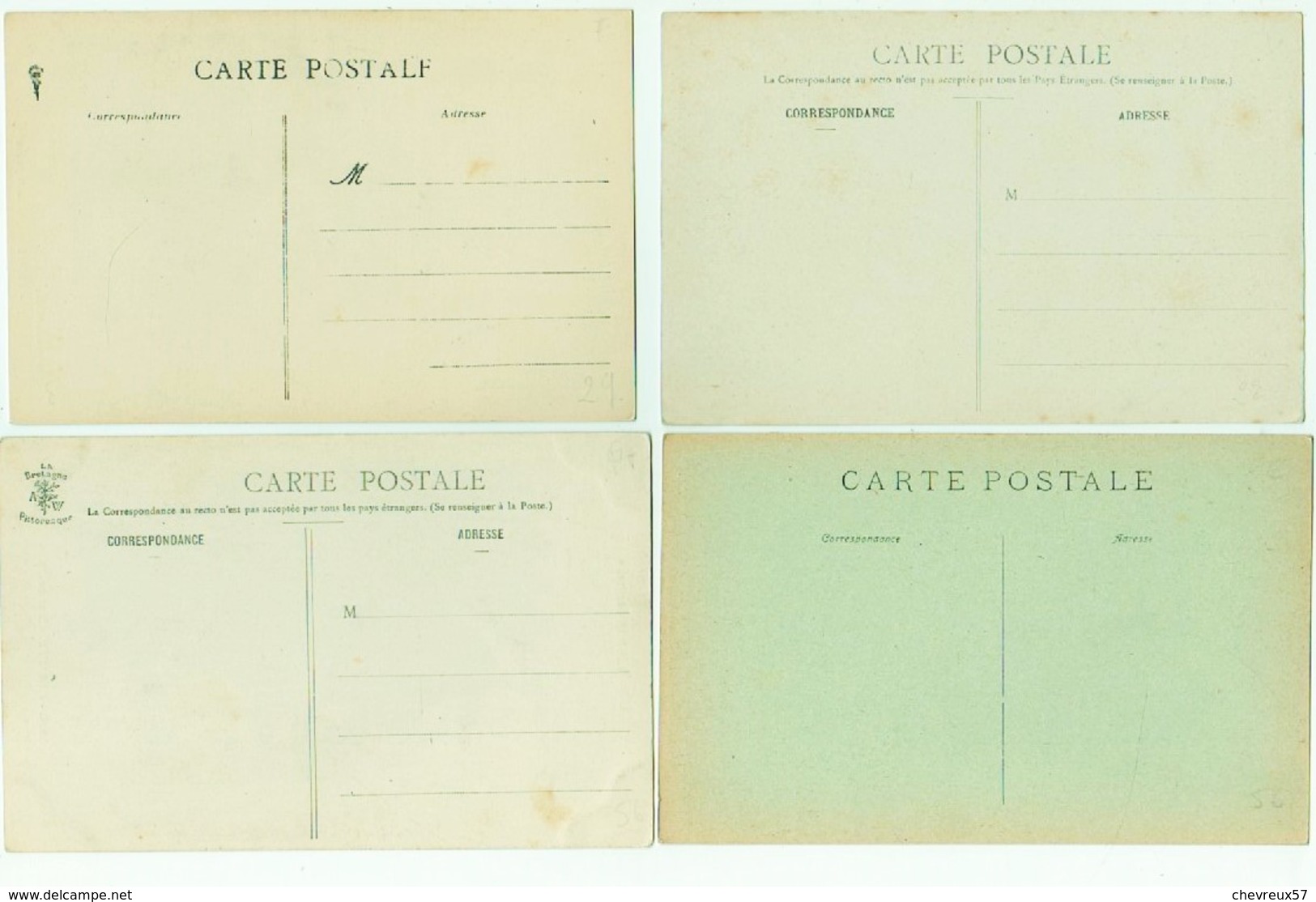 VILLES ET VILLAGES DE FRANCE - LOT - 30 - joli lot 35 cartes anciennes dont Quimper-Brest-Pontivy-Départ 1€