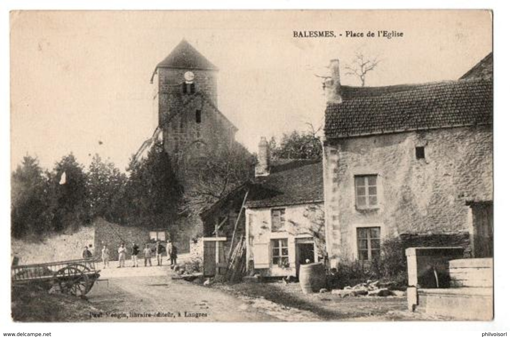 BALESMES PLACE DE L EGLISE  ANIMEE - Autres & Non Classés