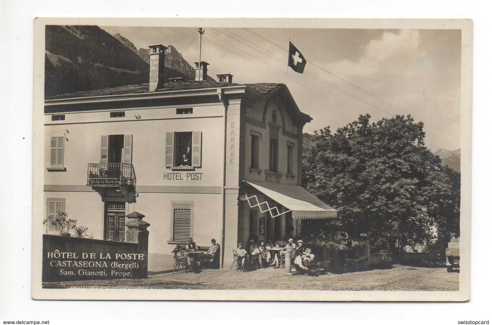 CASTASEGNA (Bergell) Hôtel De La Poste Garage Sam. Gianotti Propr. - Castasegna