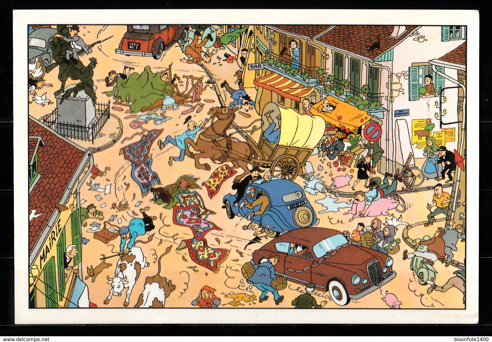 CP Tintin : Editions Hergé/Moulinsart Sundancer N° 023 ( Recto-Verso ) - Bandes Dessinées