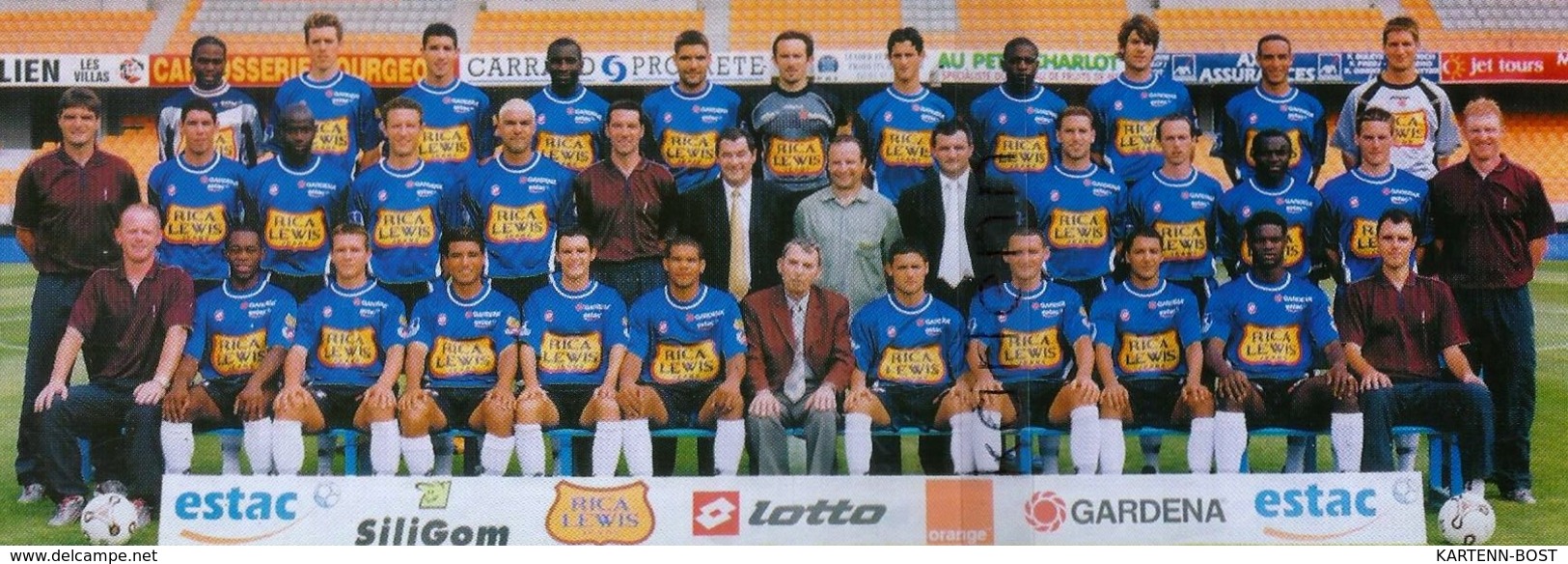 10 - Troyes - ESTAC Equipe De Football ( Foot ) 1 Er Division Saison 2002 / 2003 - Troyes