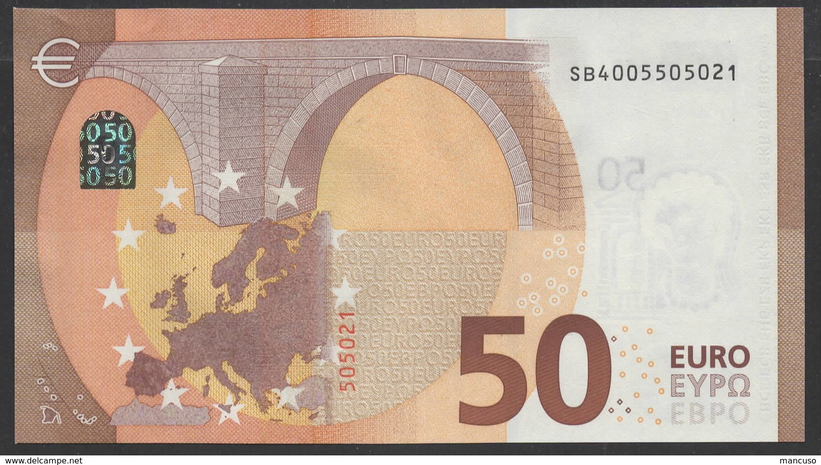 50 EURO ITALIA  SB  S002  Ch. "00"  - DRAGHI   UNC - 50 Euro