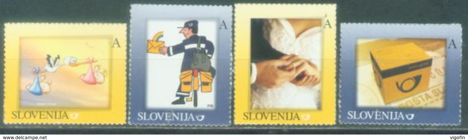 SI 2007-630-3 Personal Stamps, SLOVENIA, 1 X 4v, MNH - Slovénie