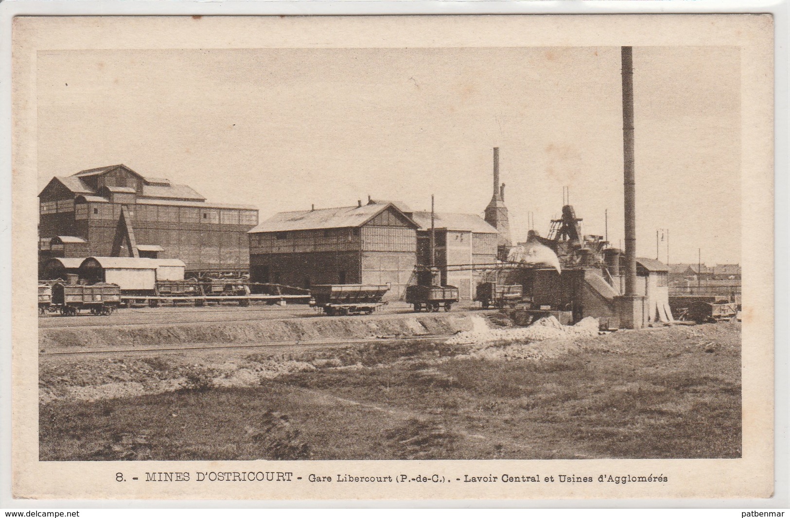 LIBERCOURT GARE MINES OSTRICOURT MINEURS  LE LAVOIR CENTRAL ET USINE D'AGGLOMERES - Other & Unclassified