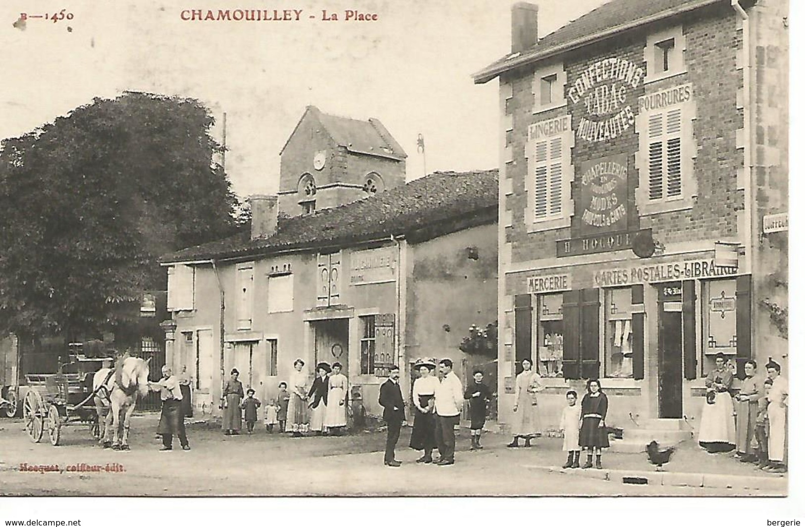 Ac8/      52   Chamouilley     La Place   Le Bureau De Tabac -marcerie Confectios -cartes Postales      (animations) - Other & Unclassified