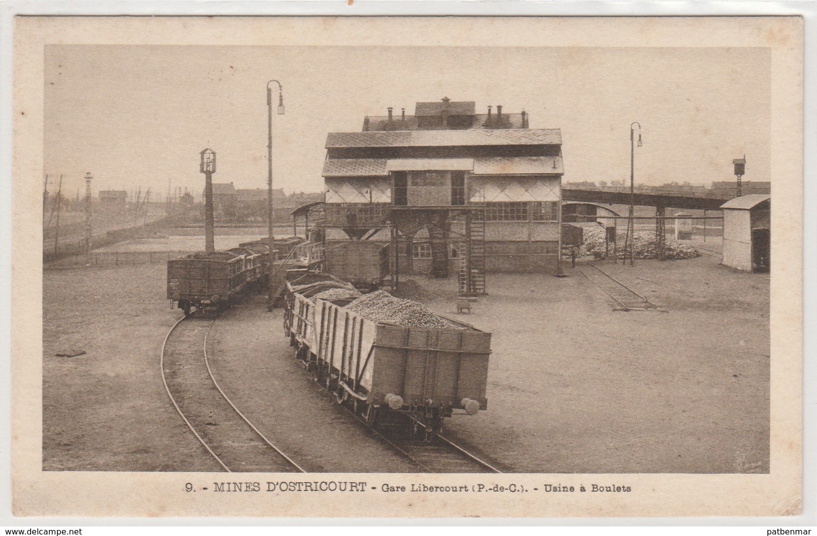 LIBERCOURT GARE MINES OSTRICOURT MINEURS USINE A BOULETS - Other & Unclassified