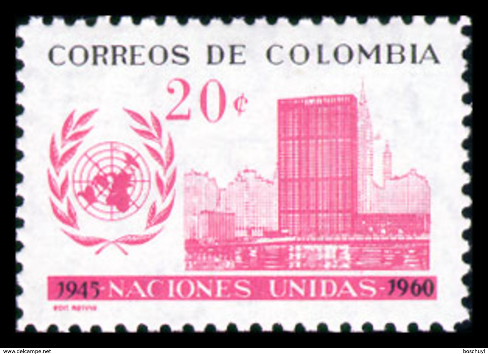 Colombia, 1960, United Nations, 15th Anniversary, MNH, Michel 953 - Colombie
