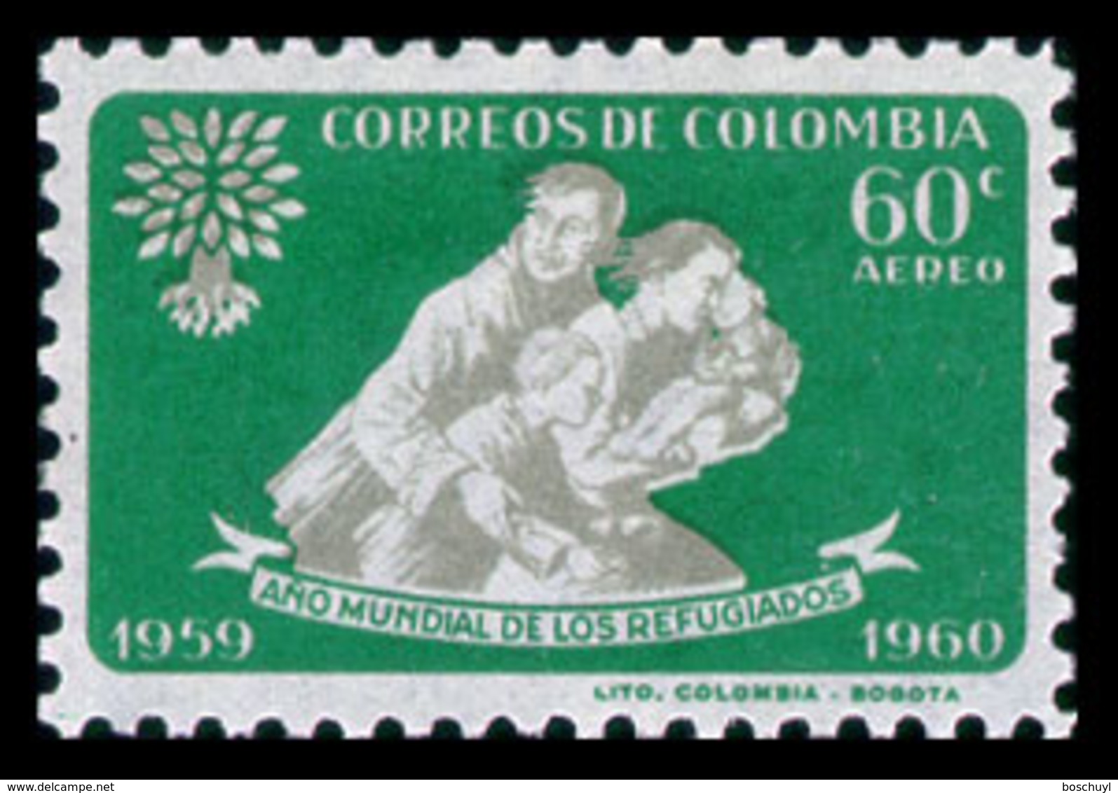 Colombia, 1960, World Refugee Year, WRY, United Nations, MNH, Michel 926 - Colombie