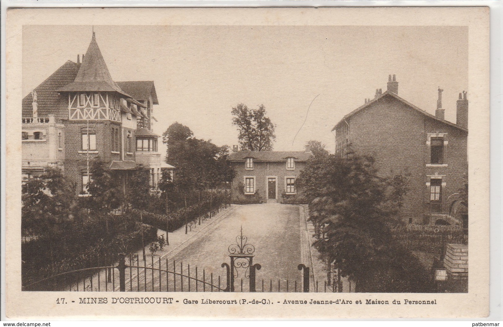 LIBERCOURT GARE MINES OSTRICOURT MINEURS FOSSE AVENUE JEANNE D'ARC ET MAISON DU PERSONNEL - Other & Unclassified