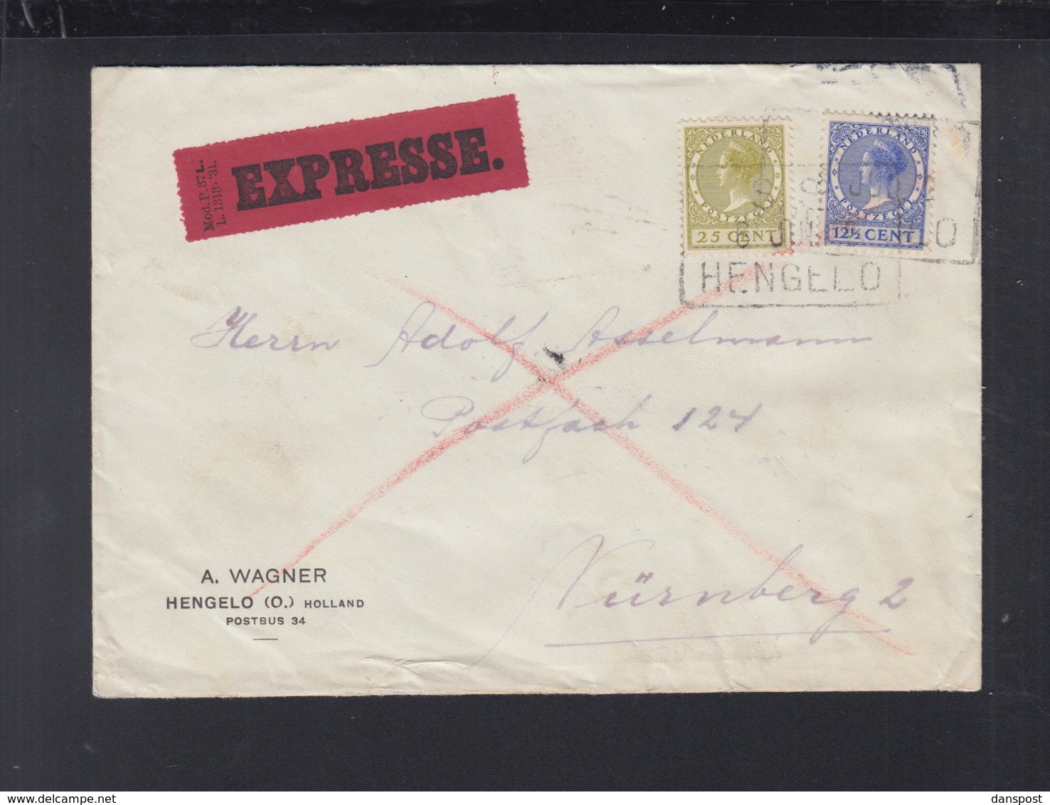 Brief Hengelo Spoorwegen - Schienenverkehr