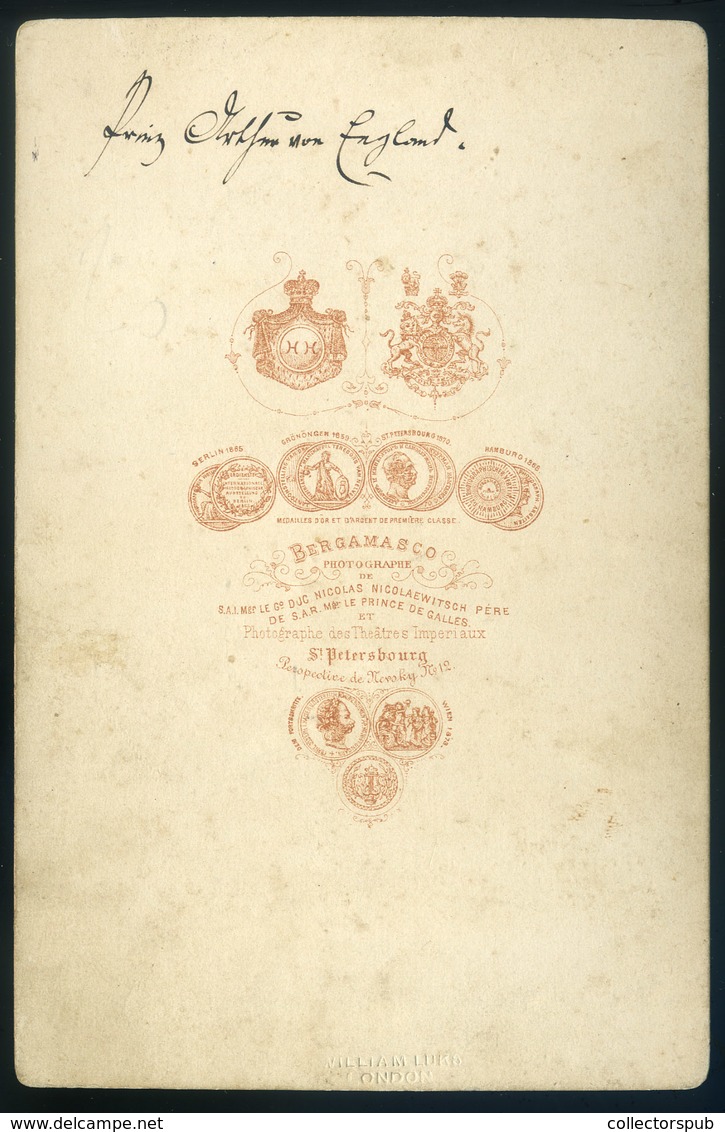 RUSSIA OROSZORSZÁG 1895. Cca. Bargamasco : Katona Portré Cabinet Fotó - Sonstige & Ohne Zuordnung