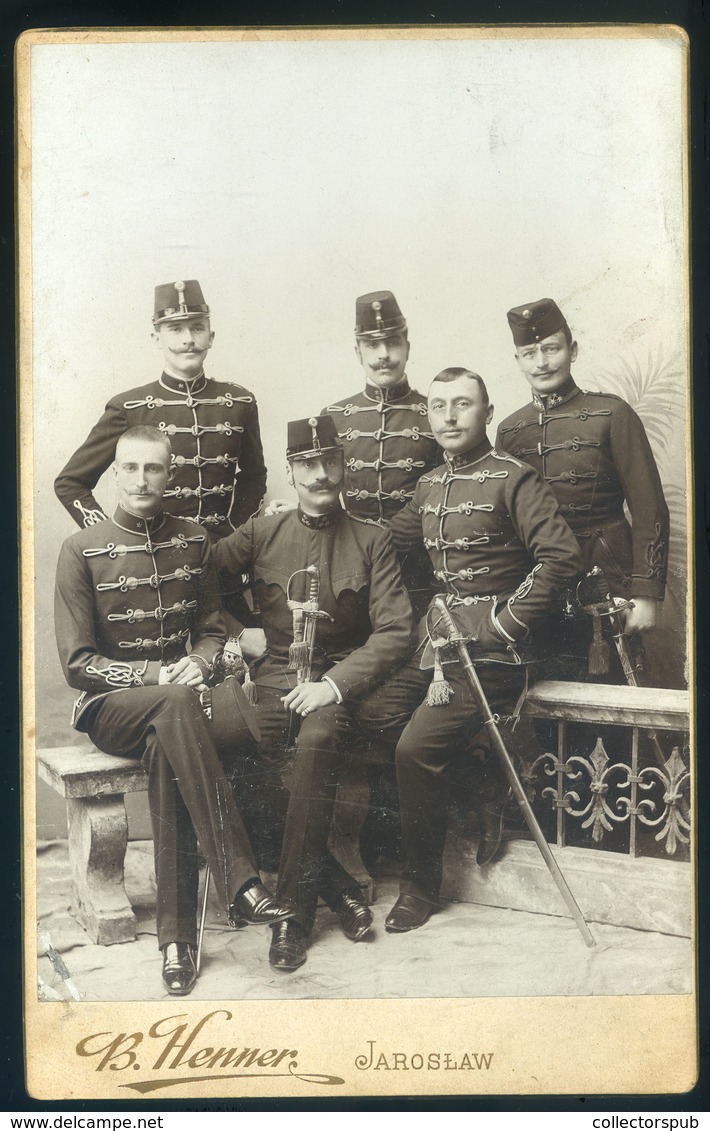 PÁLFFY HUSZÁROK 1890-95. Ca. B.Henner : Jaroslaw , Nagyon Szép Cabinet Fotó - Autres & Non Classés