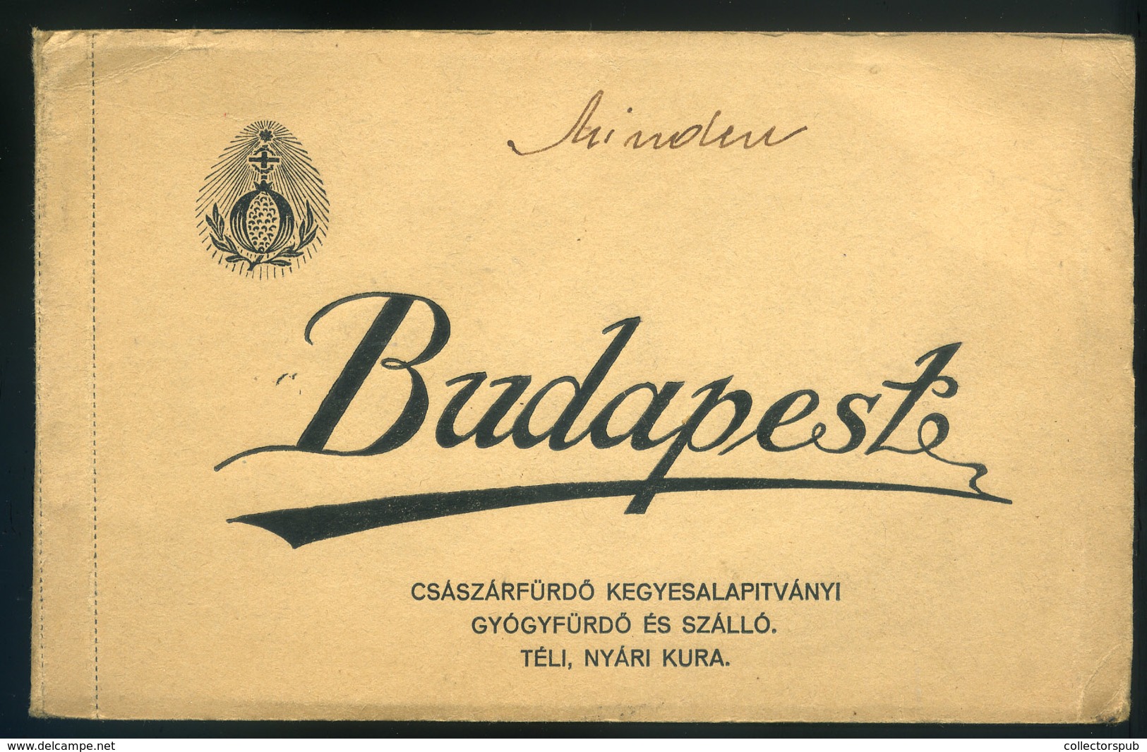BUDAPEST Császárfürdő, Régi Képeslap Füzet, Komplett (9db Lap) - Ungarn