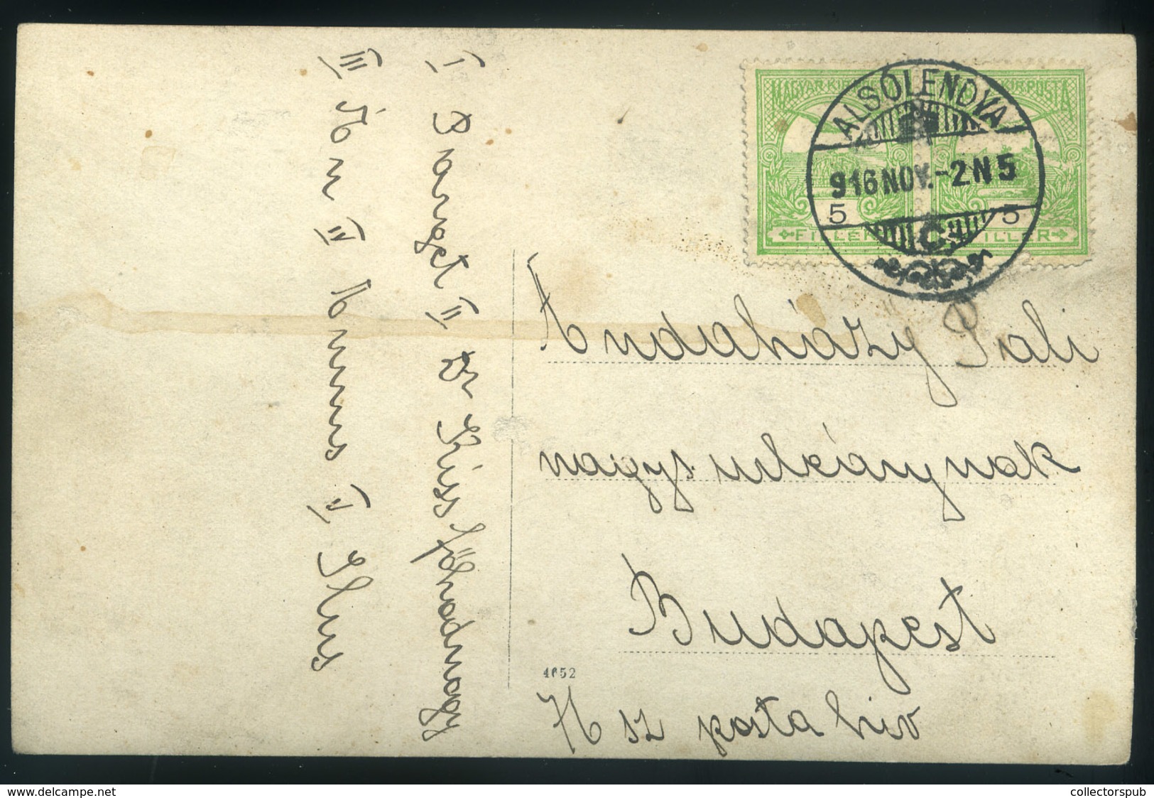 ALSÓLENDVA 1916. Érdekes, Fotós Képeslap, Szép Bélyegzéssel - Used Stamps