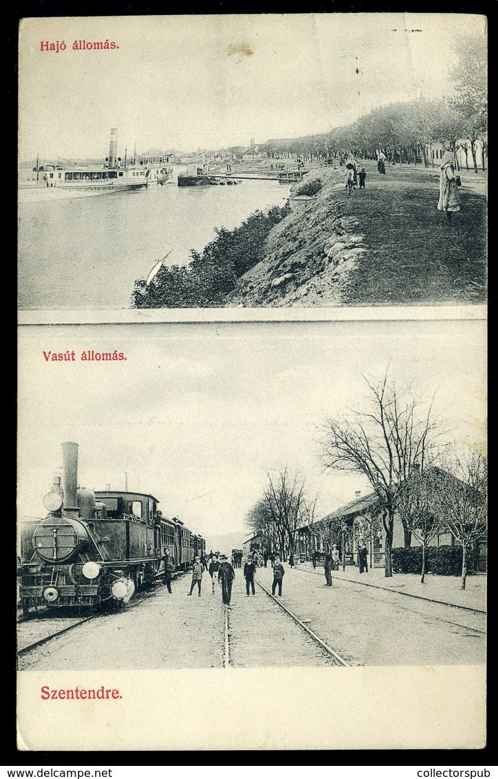SZENTENDRE 1910. Vasútállomás, Régi Képeslap  /  Train Station Vintage Pic. P.card - Hungary