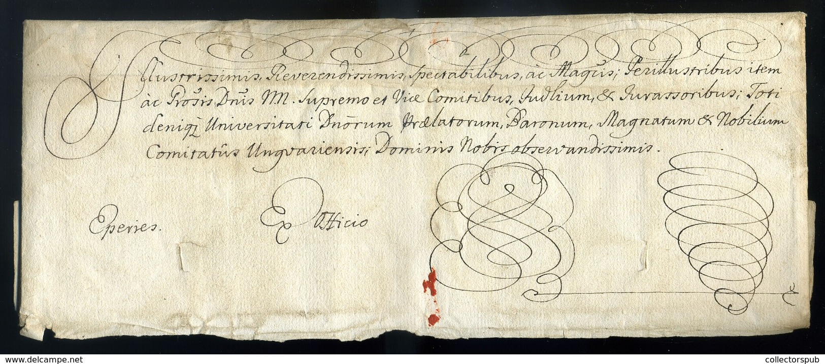 POZSONY 1739. Ex Off Levél Eperjesre Küldve, Gróf Eszterházy Ferenc Borsodi Főispán Aláírásával!  /  Official Letter To  - ...-1867 Vorphilatelie