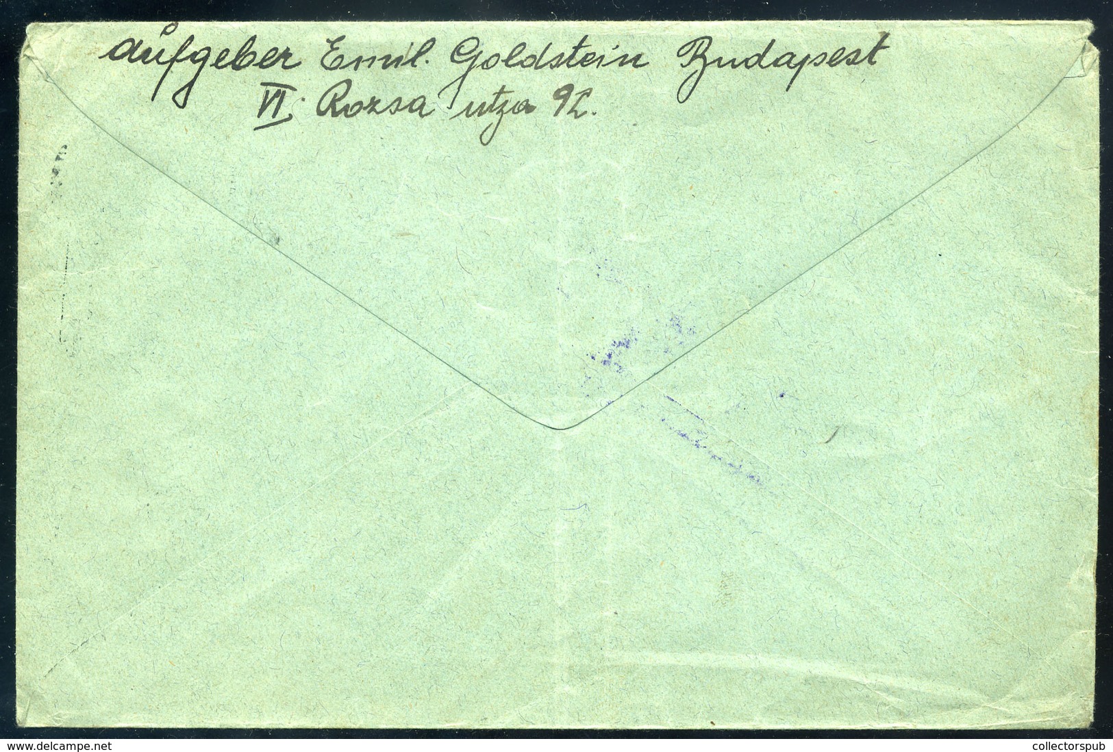 BUDAPEST 1916. I.VH. Cenzúrázott Levél Hollandiába Címezve, "Nem Kézbesíthető" Bélyegzéssel Visszaküldve - Gebruikt