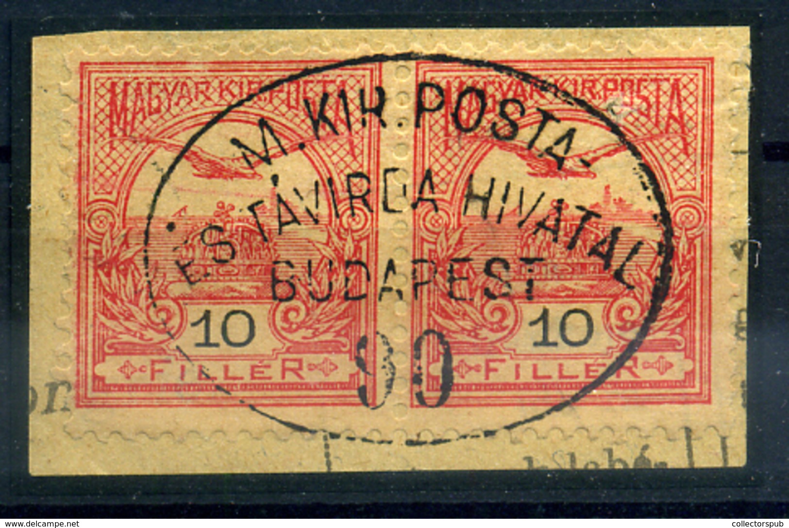 BUDAPEST Távírda 90. Ritka Bélyegzés - Used Stamps