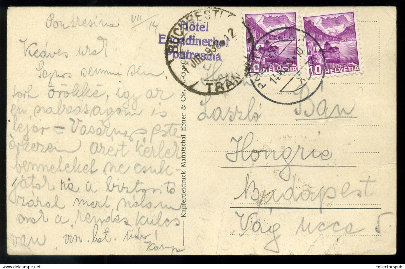 AUSZTRIA 1938. Téves Kézbesítés Budapest Helyett Bukarestbe Küldött Képeslap - Covers & Documents