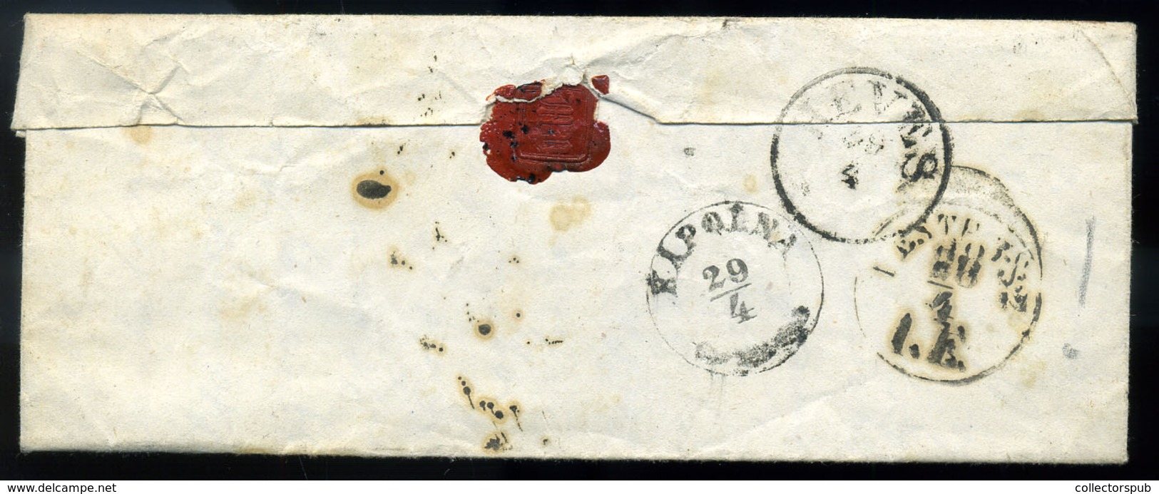 PEST 1840-50. Cca. Érdekes Portós Levél Szárazbőre Küldve  / Intr Postage Due To Szárazbő - Used Stamps