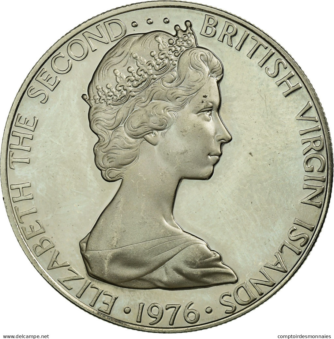 Monnaie, BRITISH VIRGIN ISLANDS, Elizabeth II, 25 Cents, 1976, Franklin Mint - British Virgin Islands