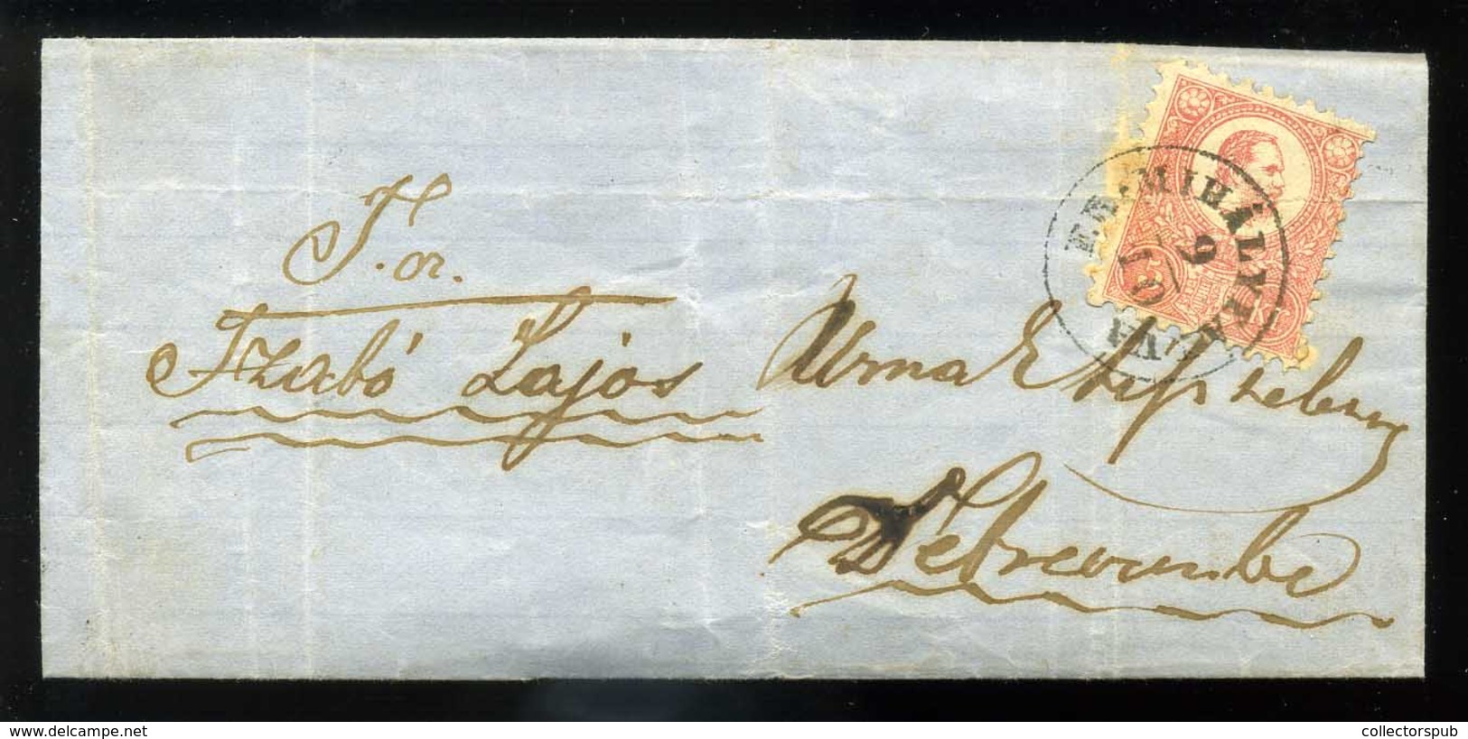 ÉRMIHÁLYFALVA 1871. Kőnyomat 5Kr Levélen Debrecenbe Küldve - Used Stamps