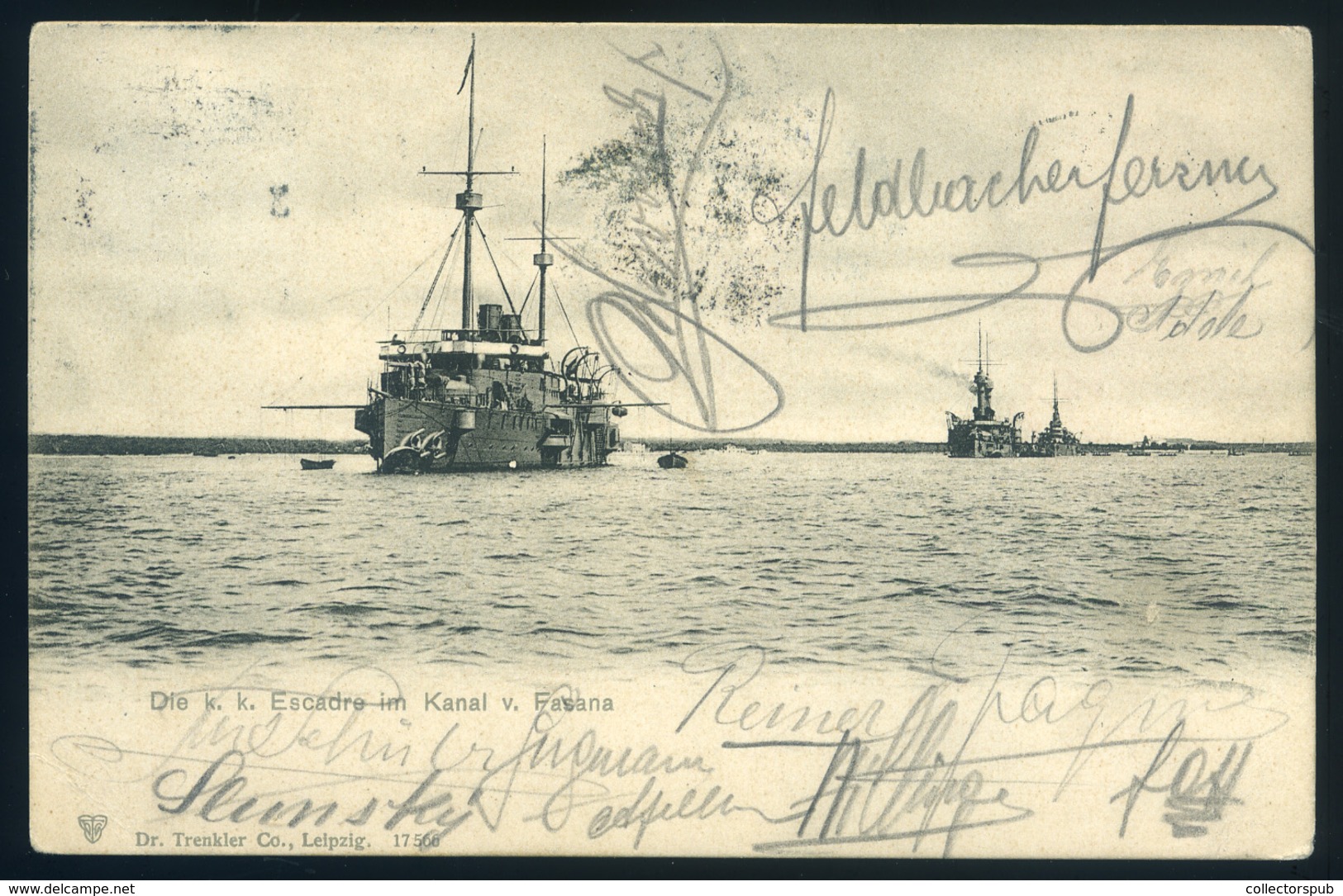 K.u.K. Haditengerészet, I.VH POLA Hadihajó, Régi Képeslap  /  KuK NAVY WW I POLA Warship Vintage Pic. P.card - Ungarn