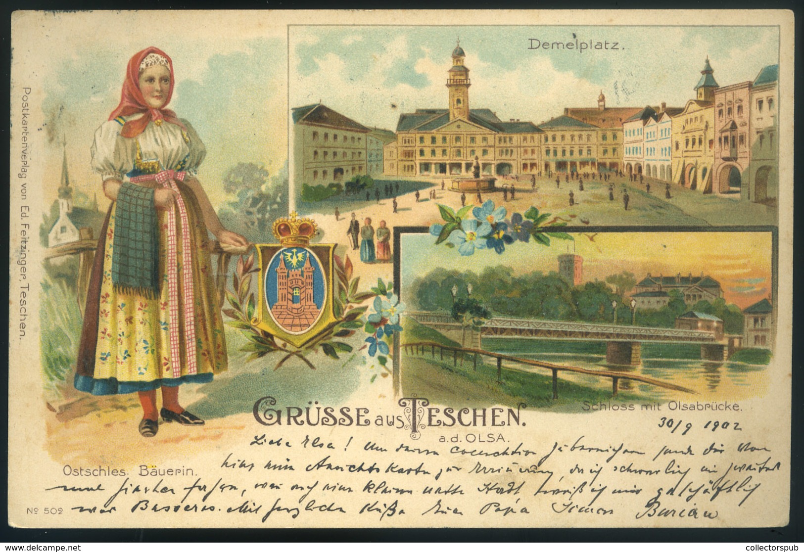 AUSZTRIA Teschen 1902. Litho, Régi Képeslap  /  Litho  Vintage Pic. P.card - Andere & Zonder Classificatie