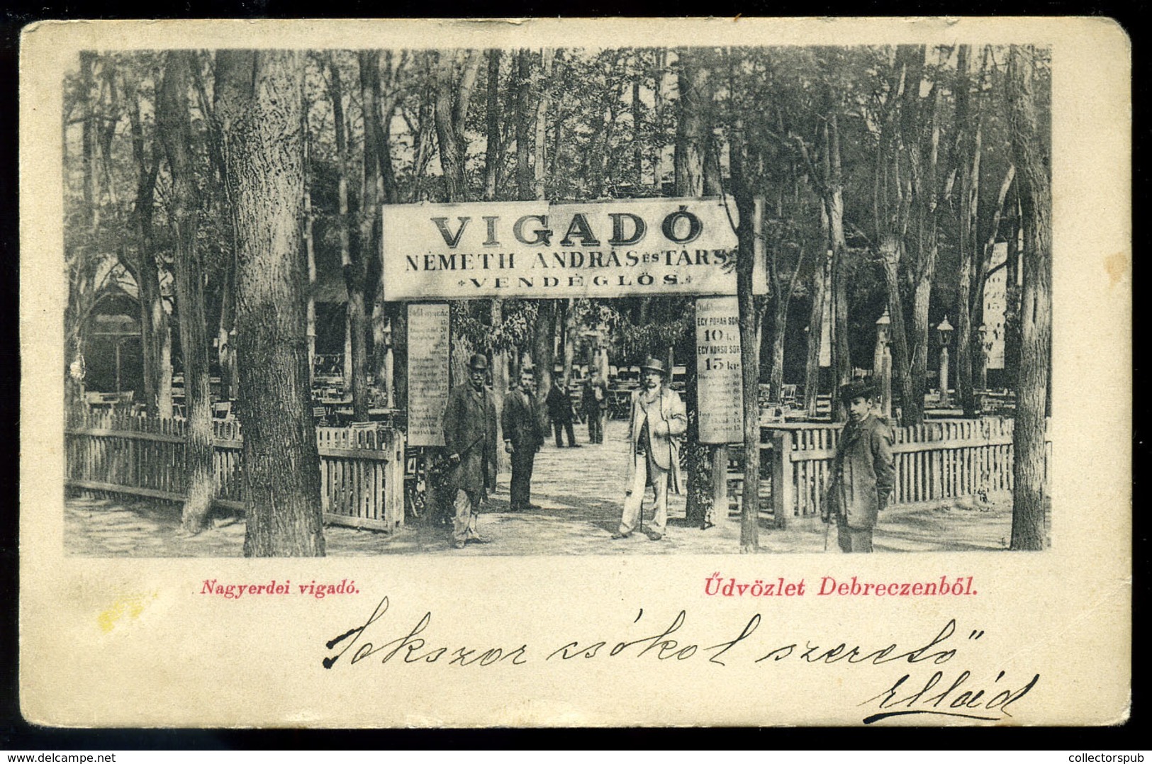 DEBRECEN 1909. Nagyerdei Vigadó, Régi Képeslap  /  Inn  Vintage Pic. P.card - Hungary