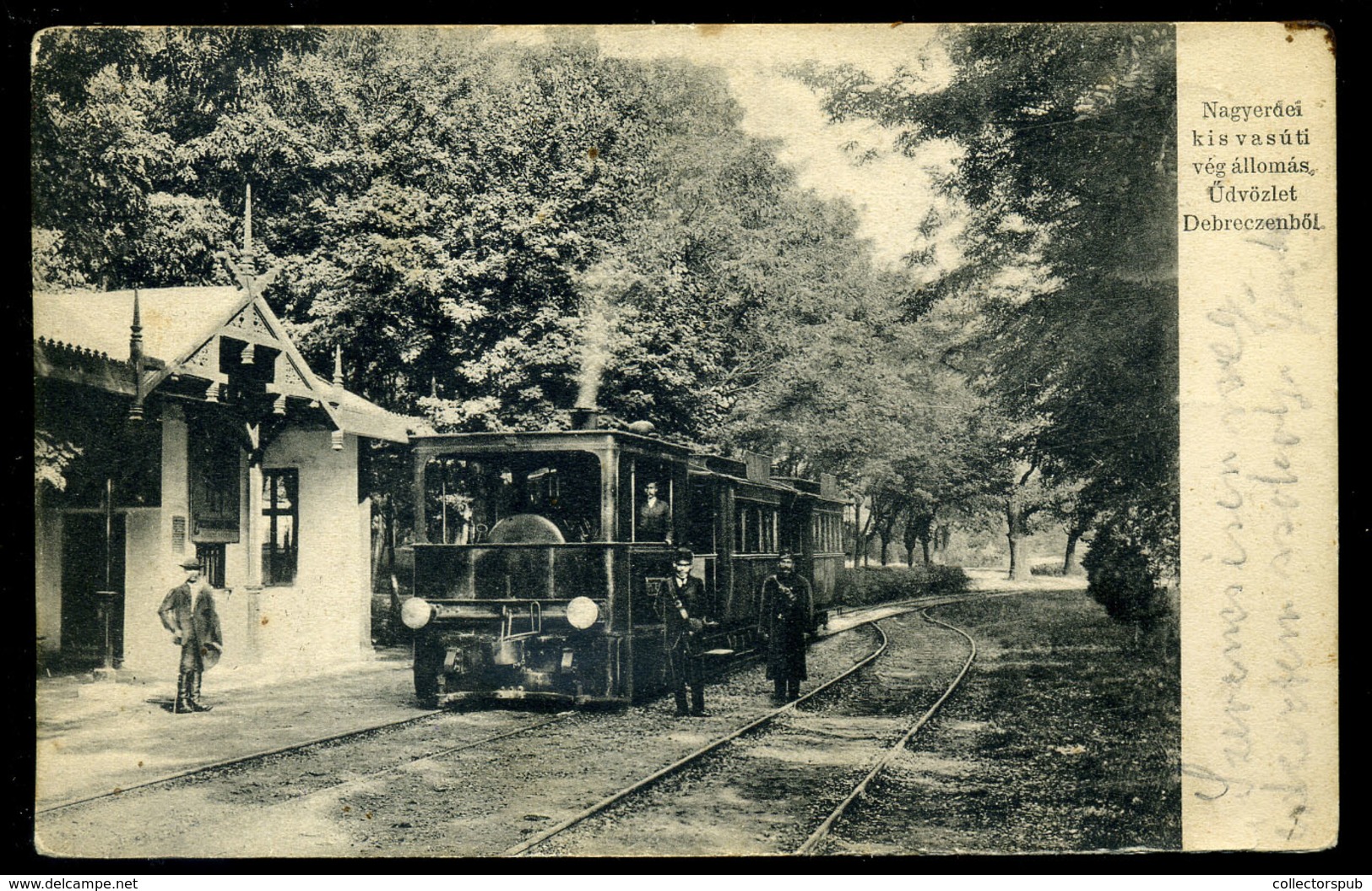 DEBRECEN 1906. Nagyerdei Kisvasúti Végállomás,  Régi Képeslap   /  Train Terminus  Vintage Pic. P.card - Ungarn