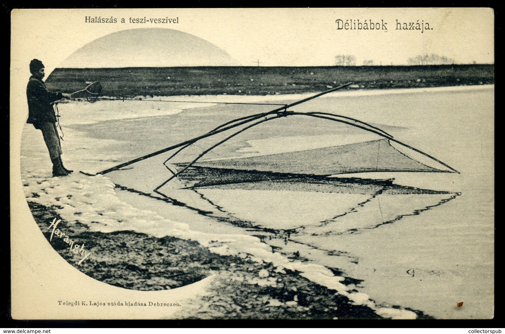 HORTOBÁGY Halászat Régi Képeslap  /  Fishing  Vintage Pic. P.card - Ungarn