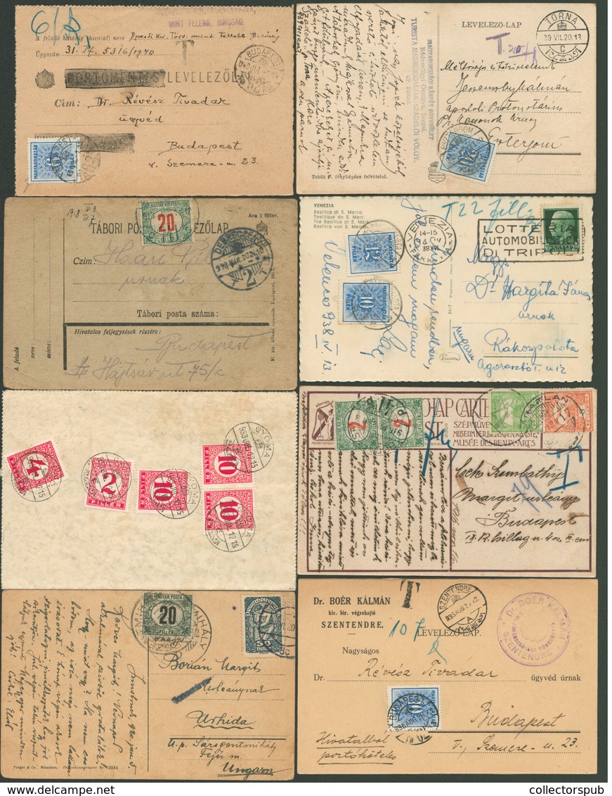 1910-50. Cca. PORTÓS Küldemények, 38 Db! Csak Normális Minőségben,sok érdekességgel.Jó Tétel!  /  POSTAGE DUE 38 Pieces  - Gebruikt