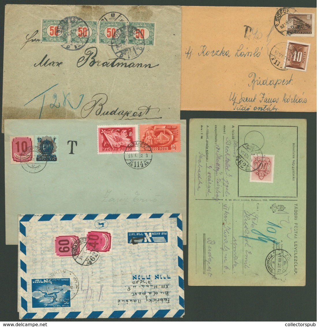 1910-50. Cca. PORTÓS Küldemények, 38 Db! Csak Normális Minőségben,sok érdekességgel.Jó Tétel!  /  POSTAGE DUE 38 Pieces  - Gebruikt