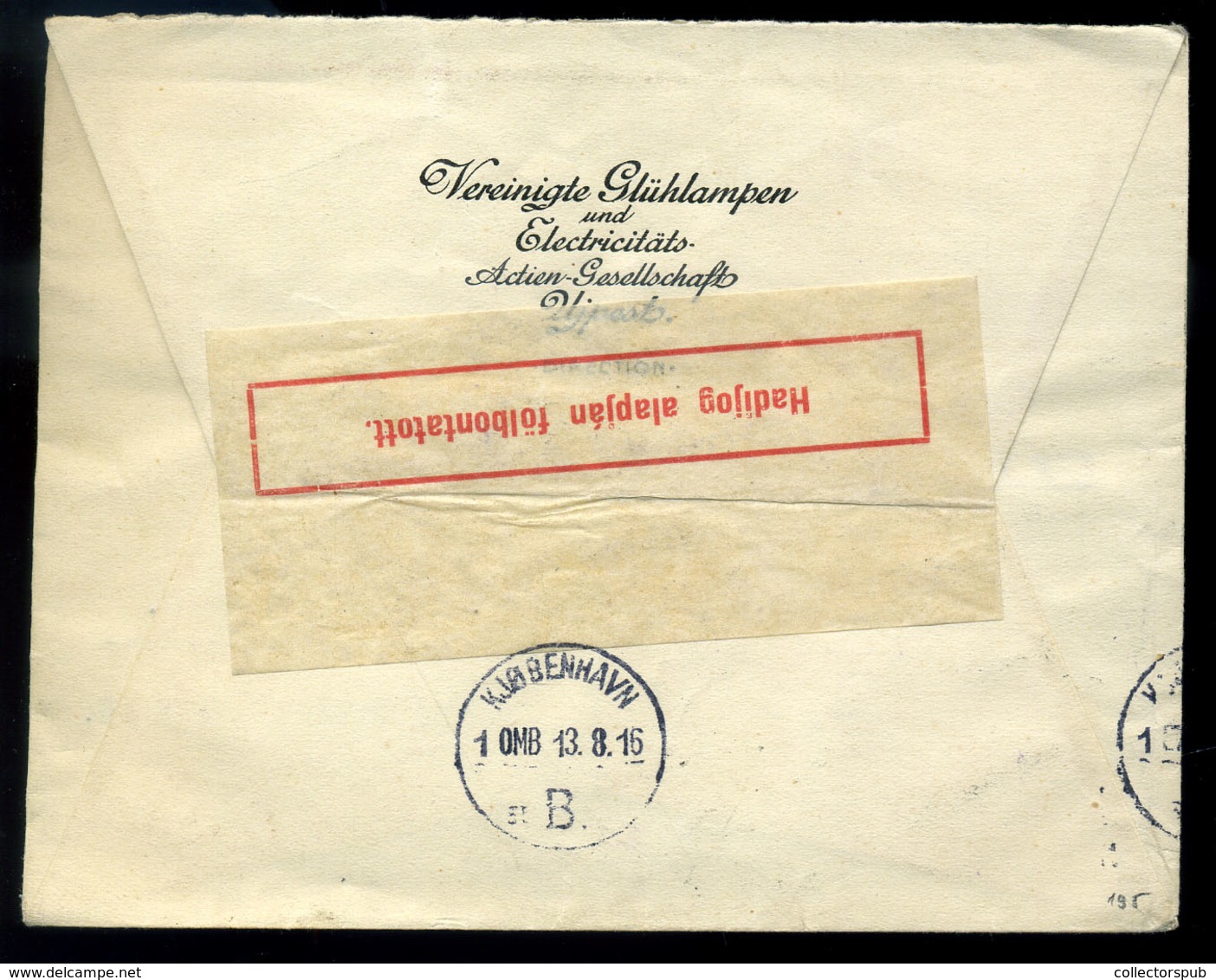 BUDAPEST 1916. Cenzúrázott Levél , Céglyukasztásos Bélyegekkel Dániába Küldve - Gebruikt